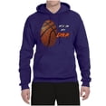 thumbnail image 2 of Wild Bobby, Basketball Fingerprint It's In My DNA, Sports, Unisex Graphic Hoodie Sweatshirt, Purple, Large, 2 of 5