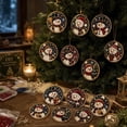 thumbnail image 4 of 12 Pack Snowman Diamond Painting Christmas Ornaments, Wooden DIY Rhinestone Hanging Pendant Kit, Snowman‑Themed Hand‑Made Craft for Xmas Tree Decoration Holiday Gift, 4 of 7