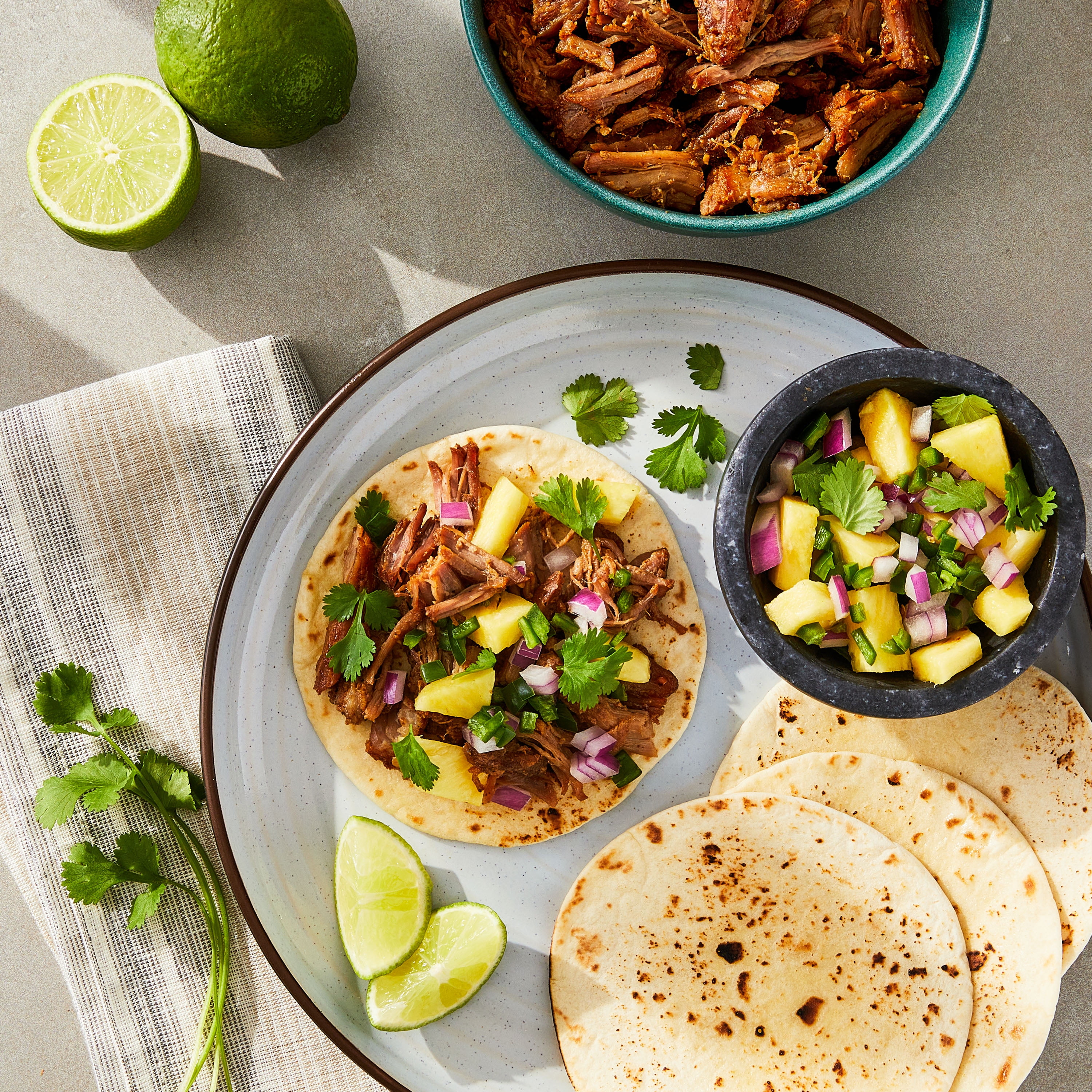 (3 pack) Marketside Ready to Heat Smoked Pork Shoulder Carnitas, 16 oz (Refrigerated)