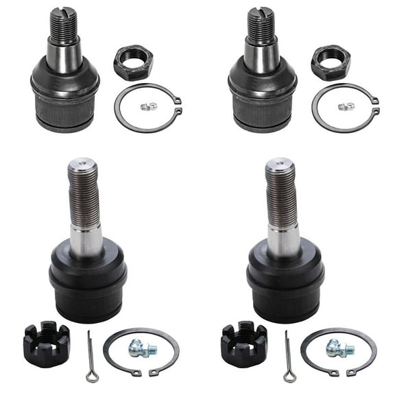 Detroit Axle - Front 4pc Ball Joints for Ford Excursion F-250 F-350 F-450 F-550 Super Duty Dodge Ram 2500 3500, 4 Upper and Lower Ball Joints Suspension Kit Replacement