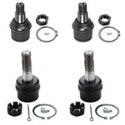 Detroit Axle - Front 4pc Ball Joints for Ford Excursion F-250 F-350 F-450 F-550 Super Duty Dodge Ram 2500 3500, 4 Upper and Lower Ball Joints Suspension Kit Replacement