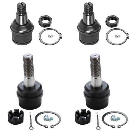 Detroit Axle - Front 4pc Ball Joints for Ford Excursion F-250 F-350 F-450 F-550 Super Duty Dodge Ram 2500 3500, 4 Upper and Lower Ball Joints Suspension Kit Replacement