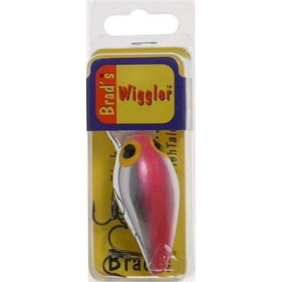 Brad's Wigglers Crank Bait, Silver/Fluorescent Red