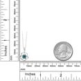 thumbnail image 2 of Gem Stone King 10K White Gold Flower Pendant Forever Classic KLM Round Moissanite and Diamond, 2 of 3