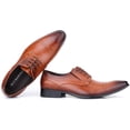 thumbnail image 4 of Mio Marino Men’s Captoe Detail Leather Dress Shoes, 4 of 6