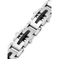 thumbnail image 2 of Mens Two-Tone Stainless Steel Riveted Link Bracelet, 2 of 5