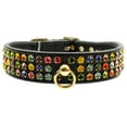 thumbnail image 3 of Dog, Puppy  Pet Collar, "Mardi Gras Three Row Confetti Jewel Set", 3 of 8