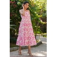 thumbnail image 6 of Pink Pure Cotton Abstract Printed Tiered Dress, 6 of 9