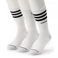 thumbnail image 2 of adidas Men's 6 Pack 3-Stripe Aeroready Full Cushioned Footbed Crew Socks, White, 2 of 3