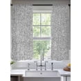 thumbnail image 2 of Black White Texture Sheer Curtains 63 inches Long 2 Panels Set Abstract Modern Tiers Sheers Rod Pocket Small Window Short Curtains for Kitchen Cafe, Each 52" W x 63" L, 2 of 7