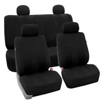 FH Group Universal Fit Cloth Striking Striped Car Seat Covers for Auto, SUV, VAN Airbag Compatible, Easy to Install, UV-Resistant & Durable - Full Set