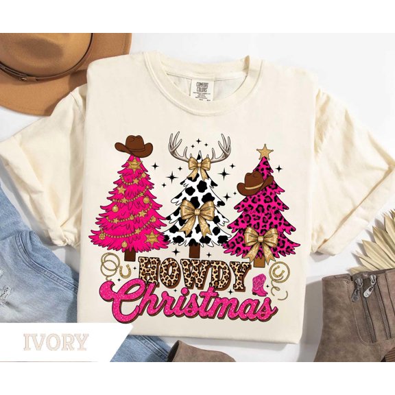 Howdy Christmas Sweater, Western Christmas Sweatshirt, Christmas Deer T-Shirt, Howdy Christmas Tree Shirt, Country Xmas Gift