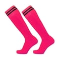 thumbnail image 2 of sunsanly 1 Pair Knee High Striped Football Socks Anti-slip Moisture Wicking Stretch Kids Youth Athletic Sports Soccer Compression Cushion High Tube Stockings, 2 of 8