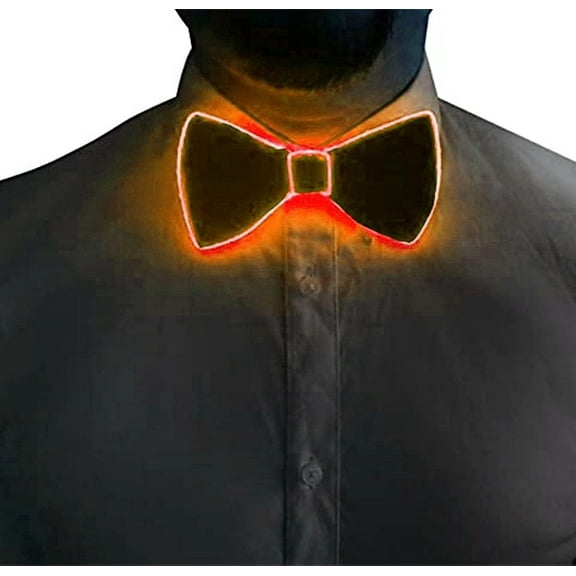 LINLIN LED Bow Tie Light Up Bow Tie Adjustable Light Up Bow Tie, Party Glowing LED Tie for Festival Rave Party Christmas