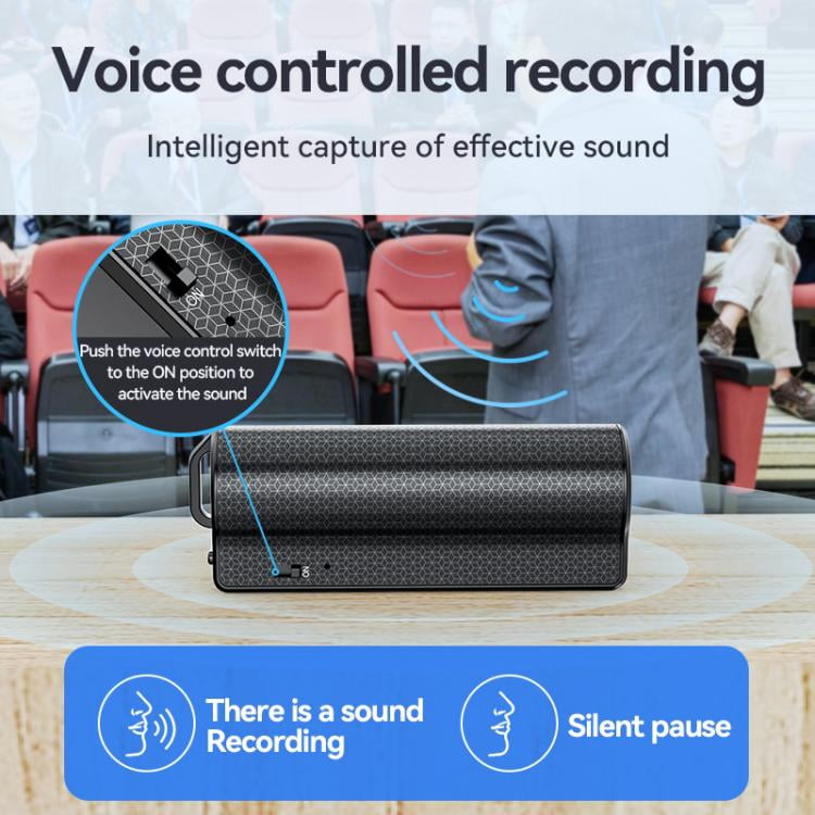 Voice Recorder, 128GB Magnetic Audio Recorder, 600 Hours Continious Recording with Long Battery Life,HD Noise Reduction,Voice Activation, Audio Recorder for Meetings,Lectures,Interviews