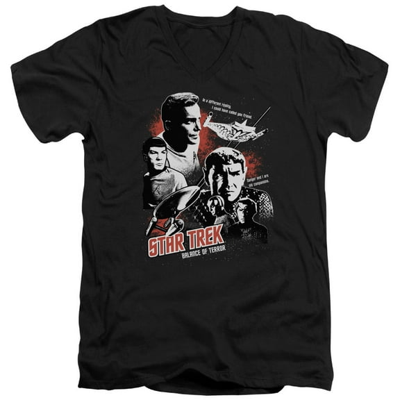 Star Trek Balance Of Terror Adult V-Neck T-Shirt Black