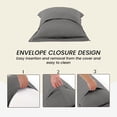 thumbnail image 4 of 1000 Thread Count Egyptian Cotton 2-Piece Pillow Sham Set with Flanged Border, Standard Size (20" x 26") Elephant Grey Solid, 4 of 4
