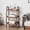 Walnut, variant on Hanyu Small 3 Tier Ladder Bookshelf, Narrow Wood Shelf Storage Organizer for Living Room, Bedroom, Small Spaces, Solid Oak Ladder Bookcase, Natural Finish,Freestanding