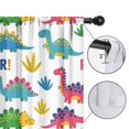 thumbnail image 4 of Blackout Kids Curtains,White Dinosaurs ROAR Pattern Childrens Insulated Curtains Set Of 2,Bedroom Essentials,Toddler Room Decor 42"x54", 4 of 5
