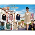 thumbnail image 4 of Cuteduck Plus Size Women’s Long Sleeve V-Neck Zipper Dress Autumn/Winter 1X-5X, 4 of 8