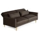 thumbnail image 4 of Sofá Cama Makora Anicka con Memory Foam Color Chocolate Lino Respaldo Reclinable de 3 Posiciones, 4 of 7