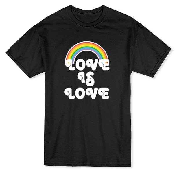 L'amour Est l'Amour Arc-en-Ciel Génial Arc-en-Ciel T-shirt Noir pour Hommes