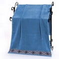 thumbnail image 4 of Hyknon Large Bath Towels Soft Quick-Drying Absorbent Bathroom Towels Thickened Shower Towels Blue Cotton Towels for Home Hotel (29x13.4Inch), 4 of 7