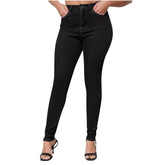 Alkepwun Womens Classic High Waisted Skinny Stretch Butt Lifting Jeans Slim Fit Denim Pants