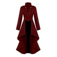 thumbnail image 1 of BELOVING Manteau Long Gothique Steampunk pour Femmes Queue Veste Cosplay Costume Rouge Tenue - m m, 1 of 6