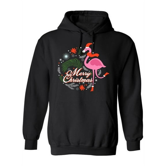 Christmas With Flamingo Hoodie Women -SPIdeals Designs, Female x-Large