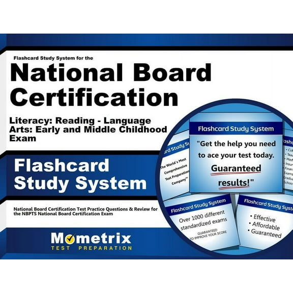 Flashcard Study System for the National Board Certification Literacy: Reading - Language Arts: Early and Middle Childhood Exam (Cards)