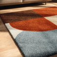 Block Pattern Area Rug Hand-Tufted Wool Area Rug, Handmade Modern Abstract Geometric Circle ...