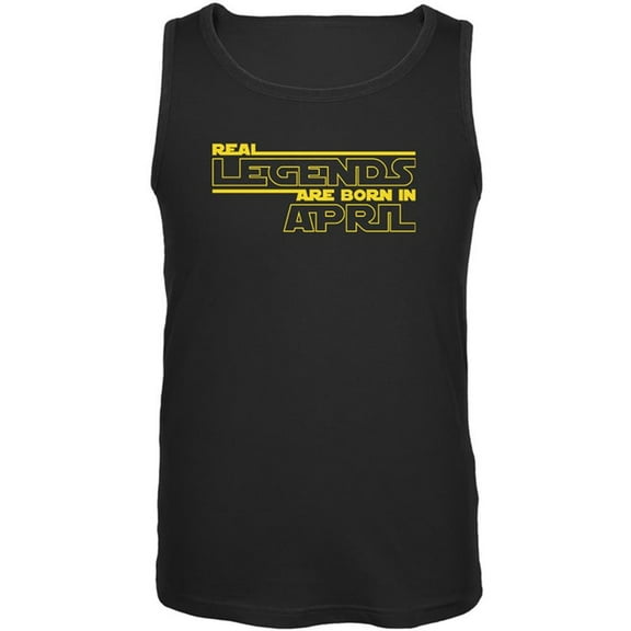 Real Legends are Born in April Mens Tank Top Black 2XL