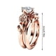 thumbnail image 3 of Anillos para mujer, regalos para mujer, anillo de pareja de diamantes con flor de rosa a la moda para mujer, 3 of 4