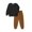 Black & Brown, variant on Arshiner Boys Camo Clothes 2 Piece Graphic Printed Sweatshirt and Pants Outfit Fall Winter Clothing Set