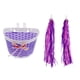 thumbnail image 1 of Sonducket Cesta delantera Bolsa para manillar Suministros para ciclismo Exquisito con tiras Instalación práctica Montaje simple Accesorios mejorados Ciclismo Violeta Sonducket OD028652-01, 1 of 6