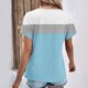 thumbnail image 3 of Tops de Algodón para Mujeres Cuello en V Moda Casual Manga Corta Primavera Verano Top para el Hogar Y Diario, 3 of 8