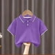 thumbnail image 2 of Odeerbi Camisas de Golf de Algodón de Niños Color Sólido Camisas de Tenis Uniforme de La Escuela de Manga Corta, 2 of 3