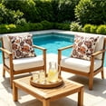 thumbnail image 3 of YLLN 18x18 in Outdoor Throw Pillows Set of 2, Waterproof & Fade-Resistant, Decorative Cushion With hidden zipper, for Patio Furniture (Red Flower), 3 of 7