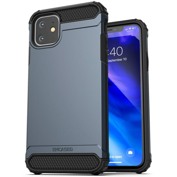 Encased Heavy Duty Apple iPhone 11 Case (2019 Scorpio Armor) Military Grade Rugged Phone Protective Cover (Blue)