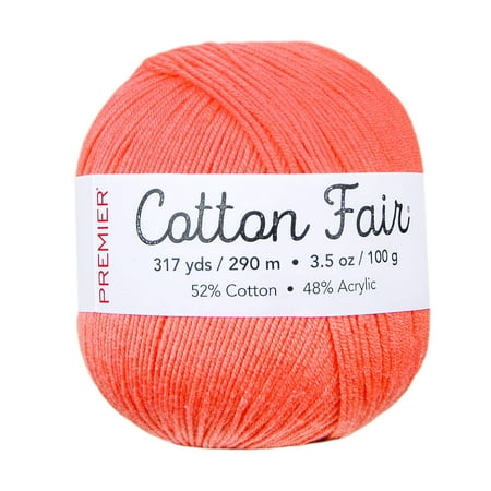 UPC: 0847652015392 | Premier Yarn Cotton Fair Yarn – Bright Peach