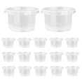 thumbnail image 3 of FELTECHELECTR 100 recipientes de plástico desechables de 140 ml, vasos transparentes con tapa para mousses, salsas, gelatinas y yogures., 3 of 6