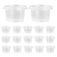 thumbnail image 3 of FELTECHELECTR 100 recipientes de plástico desechables de 140 ml, vasos transparentes con tapa para mousses, salsas, gelatinas y yogures., 3 of 6