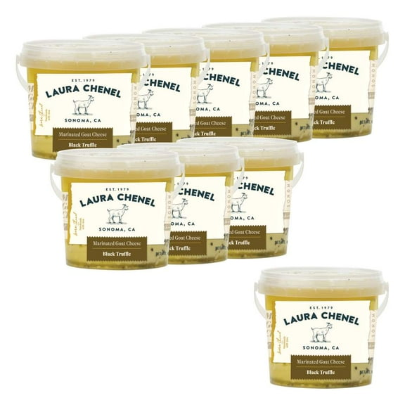 Laura Chenel Marinated Goat Cheese Black Truffle, 6.2OZ, 9 Pack
