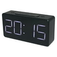 thumbnail image 6 of Pack of 2 Digital Alarm Clocks with LED Temperature Display, Mirror Travel Clocks for Home, Office, and Bedroom Use, 6 of 6