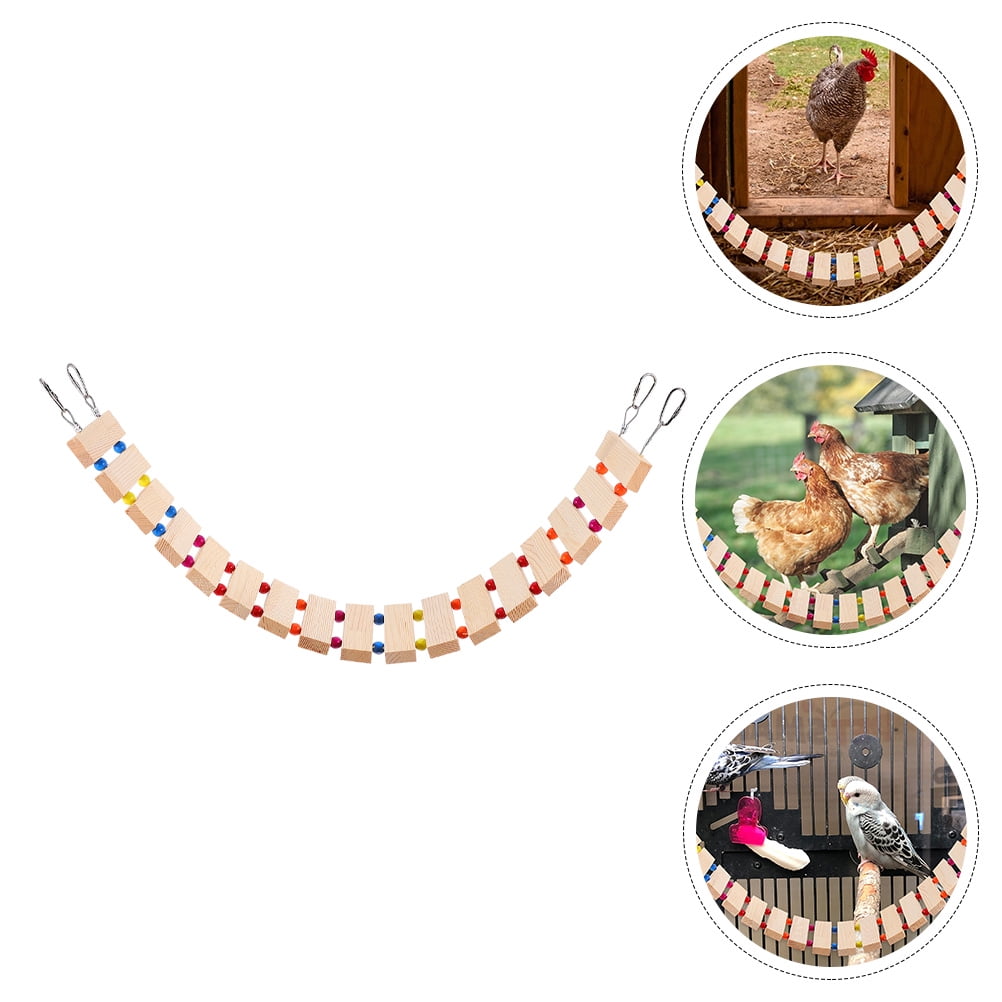YOSADIER Wooden Chicken Swing Ladder Perch for Birds and Poultry - Exercise Toy for Healthy