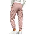 thumbnail image 6 of Womens Cargo Pants Elastic Waist Sweatpants Athletic Joggers with Pockets Casual Solid Color Drawstring Cuffed Ankles Overalls Sweatpants with Pockets, 6 of 8