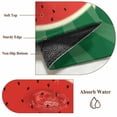 thumbnail image 6 of Round Rugs 3.3Ft, Watermelon Round Area Rug Washable Indoor Throw Carpet, Watercolor Red Summer Fruits Green Striped Soft Non Slip Circle Rug for Laundry Room Patio Home Decor Aesthetic, 6 of 8