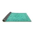 thumbnail image 2 of Ahgly Company Indoor Round Persian Turquoise Blue Traditional Area Rugs, 4' Round, 2 of 4