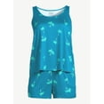 thumbnail image 5 of Joyspun Women's Print Tank Top and Shorts Pajama Set, 2-Piece, Sizes S to 3X, 5 of 5